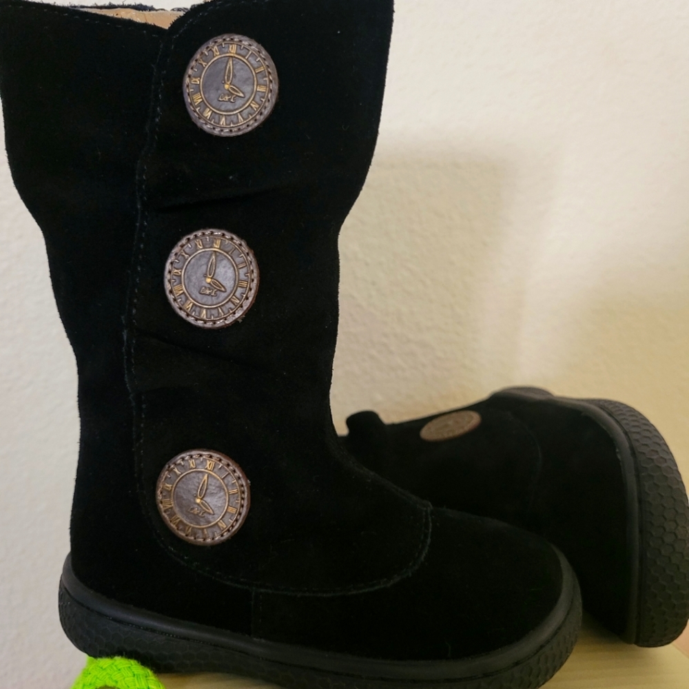 Livie and Luca size 5 Black suede/leather toddler boots